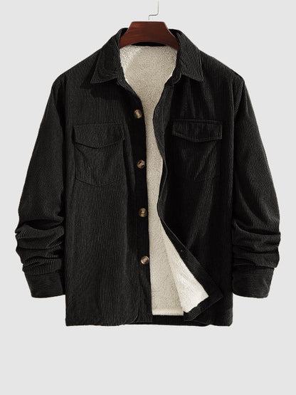 Peter - Men's Corduroy Fleece-lined Shirt Jacket