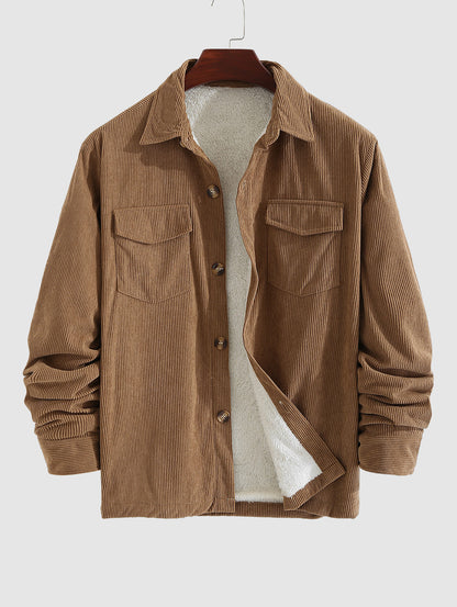 Peter - Men's Corduroy Fleece-lined Shirt Jacket