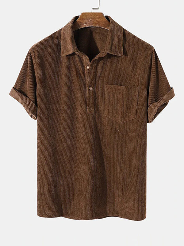 Matthew - Men's Corduroy Short Sleeve Shirt