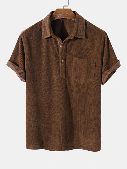 Matthew - Men's Corduroy Short Sleeve Shirt