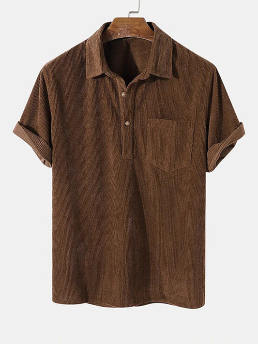 Matthew - Men's Corduroy Short Sleeve Shirt