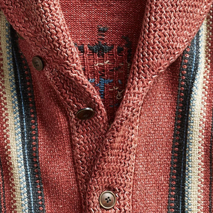 Massimo - Men's Vintage Jacquard Knit Cardigan