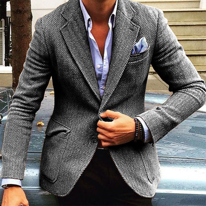 Mike - Men's Vintage Herringbone Blazer