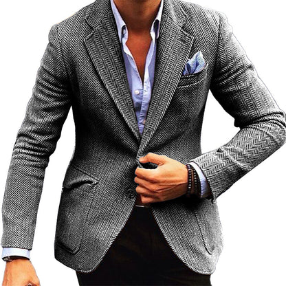 Mike - Men's Vintage Herringbone Blazer