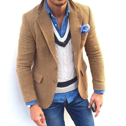 Mike - Men's Vintage Herringbone Blazer