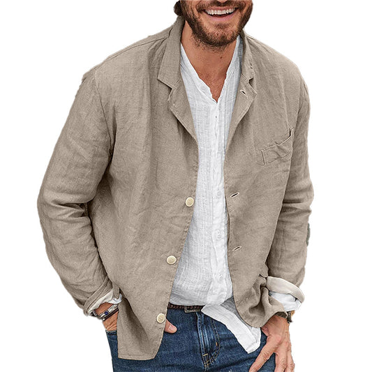 Alex - Men's Cotton and Linen Suit Jacket